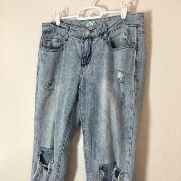 Garage Boyfriend Jeans Women’s Size 5 31x28 All Cotton Denim Acid Wash Style - Picture 7 of 9